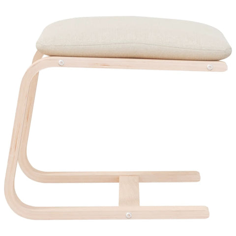 vidaXL Footstool Cream 51x41x40 cm Fabric