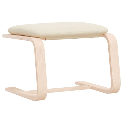 vidaXL Footstool Cream 51x41x40 cm Fabric