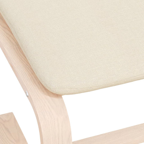 vidaXL Footstool Cream 51x41x40 cm Fabric