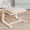 vidaXL Footstool Cream 51x41x40 cm Fabric