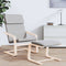 vidaXL Footstool Light Grey 51x41x40 cm Fabric