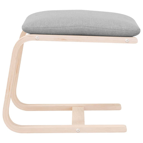 vidaXL Footstool Light Grey 51x41x40 cm Fabric