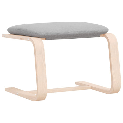 vidaXL Footstool Light Grey 51x41x40 cm Fabric