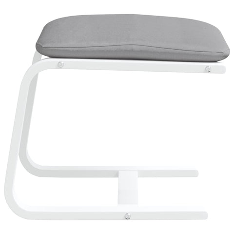 vidaXL Footstool Light Grey 51x41x40 cm Fabric