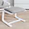 vidaXL Footstool Light Grey 51x41x40 cm Fabric