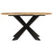 vidaXL Dining Table Ø150x76 cm Solid Rough Wood Mango