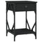 vidaXL Bedside Cabinet Black 40x42x60 cm Engineered Wood