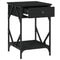 vidaXL Bedside Cabinet Black 40x42x60 cm Engineered Wood