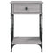 vidaXL Bedside Cabinet Grey Sonoma 40x42x60 cm Engineered Wood