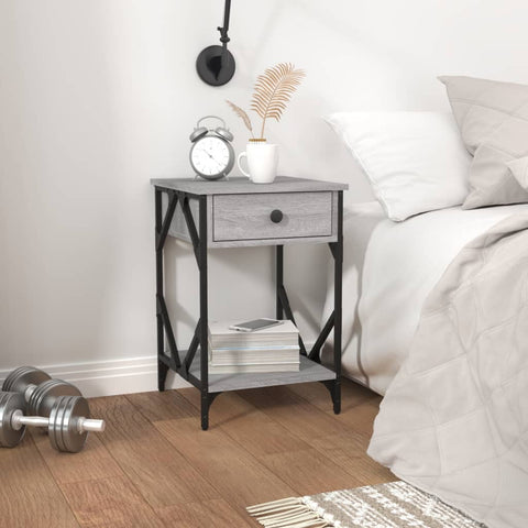 vidaXL Bedside Cabinets 2 pcs Grey Sonoma 40x42x60 cm Engineered Wood