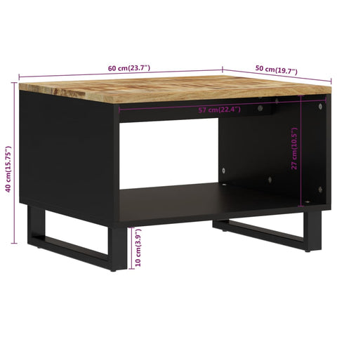 vidaXL Coffee Table 60x50x40 cm Solid Wood Mango