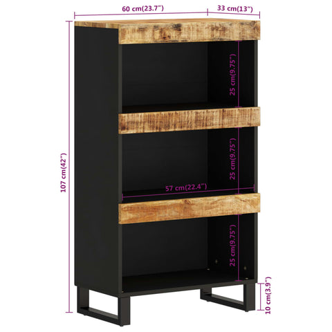 vidaXL Side Cabinet 60x33x107 cm Solid Wood Mango