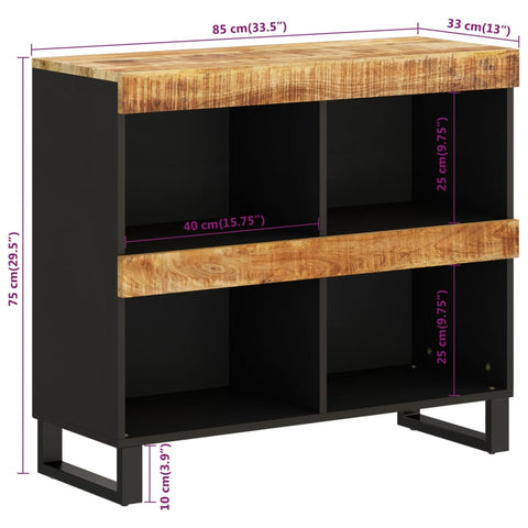 vidaXL Side Cabinet 85x33x75 cm Solid Wood Mango