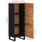 vidaXL Highboard with 3 Doors 40x33x110 cm Solid Wood Acacia&Iron