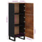 vidaXL Highboard with 3 Doors 40x33x110 cm Solid Wood Reclaimed&Iron