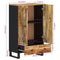 vidaXL Highboard with Drawer 60x33x100 cm Solid Wood Mango&Iron