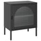 vidaXL Nightstand Black 50x35x60 cm Glass and Steel