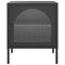 vidaXL Nightstand Black 50x35x60 cm Glass and Steel