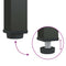 vidaXL Nightstand Black 50x35x60 cm Glass and Steel