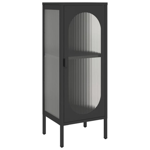 vidaXL Sideboard Black 40x35x105 cm Glass and Steel