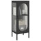 vidaXL Sideboard Black 40x35x105 cm Glass and Steel