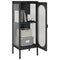 vidaXL Sideboard Black 40x35x105 cm Glass and Steel
