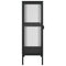 vidaXL Sideboard Black 40x35x105 cm Glass and Steel