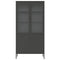 vidaXL Highboard Black 90x40x180 cm Glass and Steel