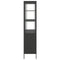 vidaXL Highboard Black 90x40x180 cm Glass and Steel