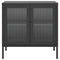 vidaXL Sideboard Black 70x35x70 cm Glass and Steel