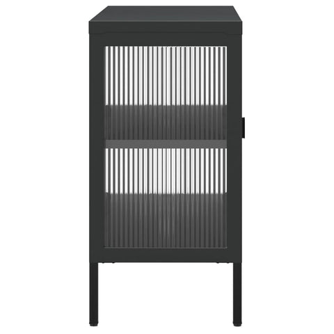 vidaXL Sideboard Black 105x35x70 cm Glass and Steel