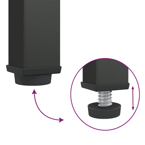 vidaXL Sideboard Black 105x35x70 cm Glass and Steel