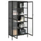 vidaXL Highboard Black 85x40x180 cm Glass and Steel
