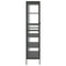 vidaXL Highboard Black 85x40x180 cm Glass and Steel