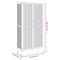 vidaXL Highboard Black 85x40x180 cm Glass and Steel