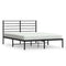vidaXL Metal Bed Frame without Mattress with Headboard Black 120x190cm