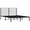 vidaXL Metal Bed Frame without Mattress with Headboard Black 120x190cm