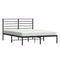 vidaXL Metal Bed Frame without Mattress with Headboard Black 120x190cm