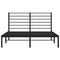 vidaXL Metal Bed Frame without Mattress with Headboard Black 120x190cm