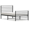 vidaXL Metal Bed Frame without Mattress with Footboard Black 100x190cm