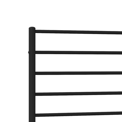 vidaXL Metal Bed Frame without Mattress with Footboard Black 100x200cm