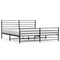 vidaXL Metal Bed Frame without Mattress with Footboard Black 200x200cm