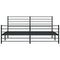vidaXL Metal Bed Frame without Mattress with Footboard Black 200x200cm