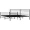 vidaXL Metal Bed Frame without Mattress with Footboard Black 200x200cm