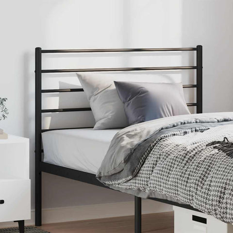 vidaXL Metal Headboard Black 100 cm