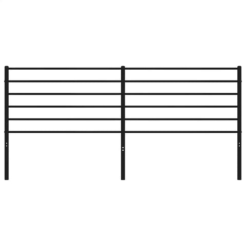 vidaXL Metal Headboard Black 193 cm