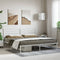 vidaXL Metal Bed Frame without Mattress with Headboard White 200x200cm