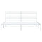 vidaXL Metal Bed Frame without Mattress with Headboard White 200x200cm