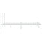 vidaXL Metal Bed Frame without Mattress with Headboard White 200x200cm