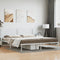 vidaXL Metal Bed Frame without Mattress with Headboard White 200x200cm